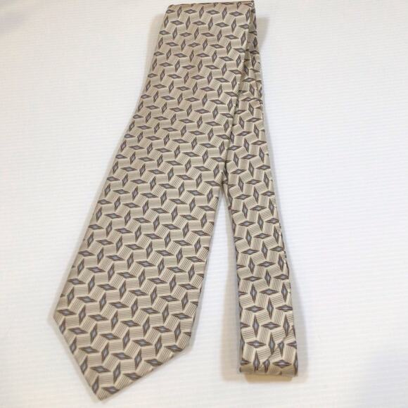 Robert Talbott Best of Class E.B. Harb & Son Brown Blue Cream Silk Tie - Picture 2 of 4